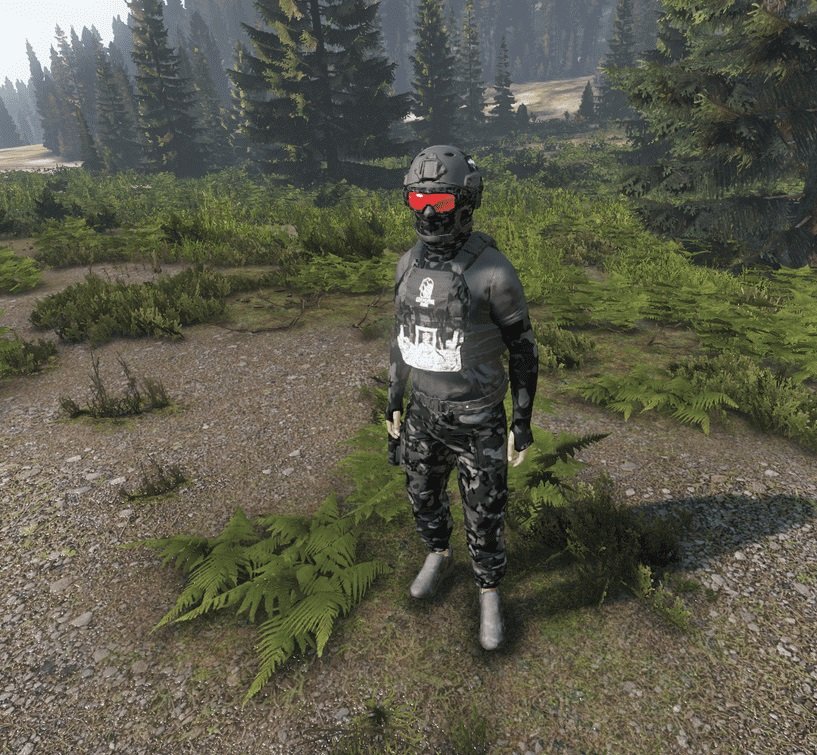 Traje militar avançado preto